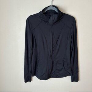 Exertek Black Athletic Full Zip Outdoor Lightweight Heat Gear Jacket Size Small